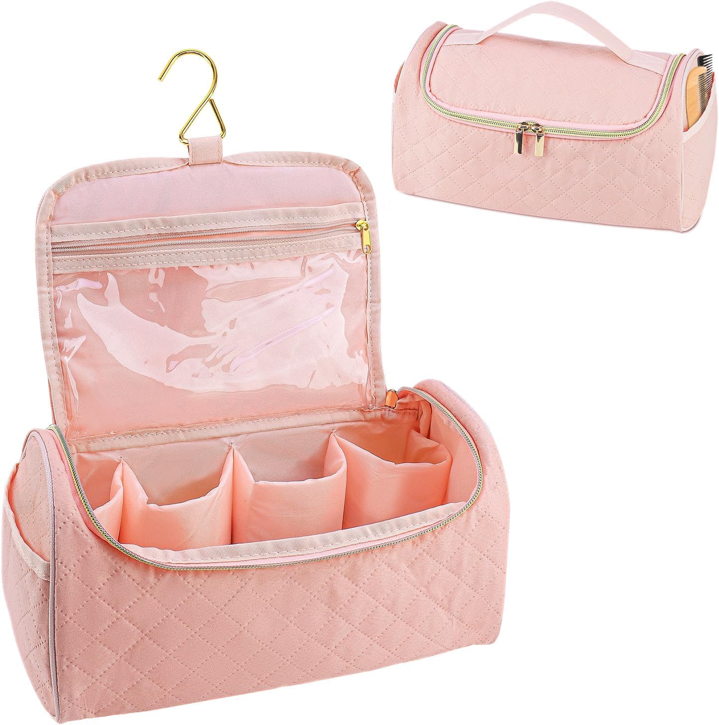 Travel Case Compatible for Dyson Airwrap Complete Styler and Attachments, Portable Storage Bag with Hanging Hook for Hair Curler Accessories, Valentines Day Gifts for Her (Pink), 24410-1