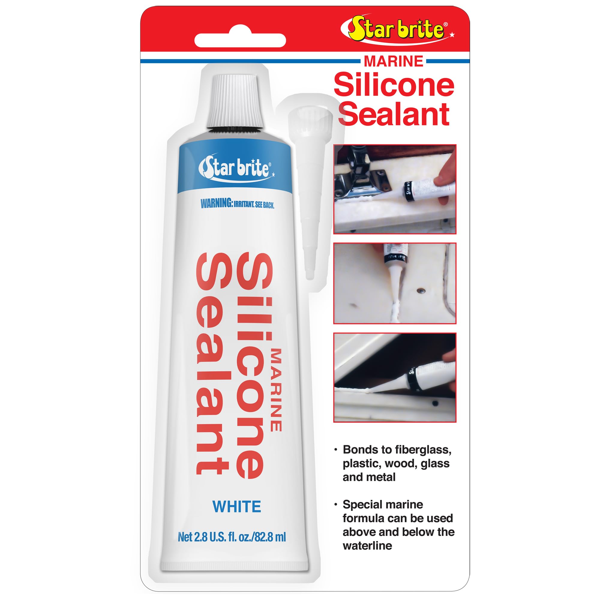 STAR BRITE Marine Silicone Sealant White - Waterproof
