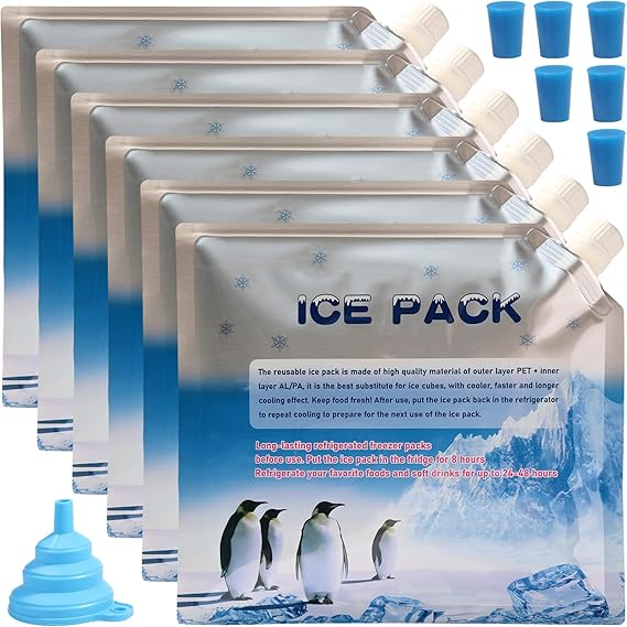 Reusable ice Packs for Coolers, Long Lasting Cooler ice
