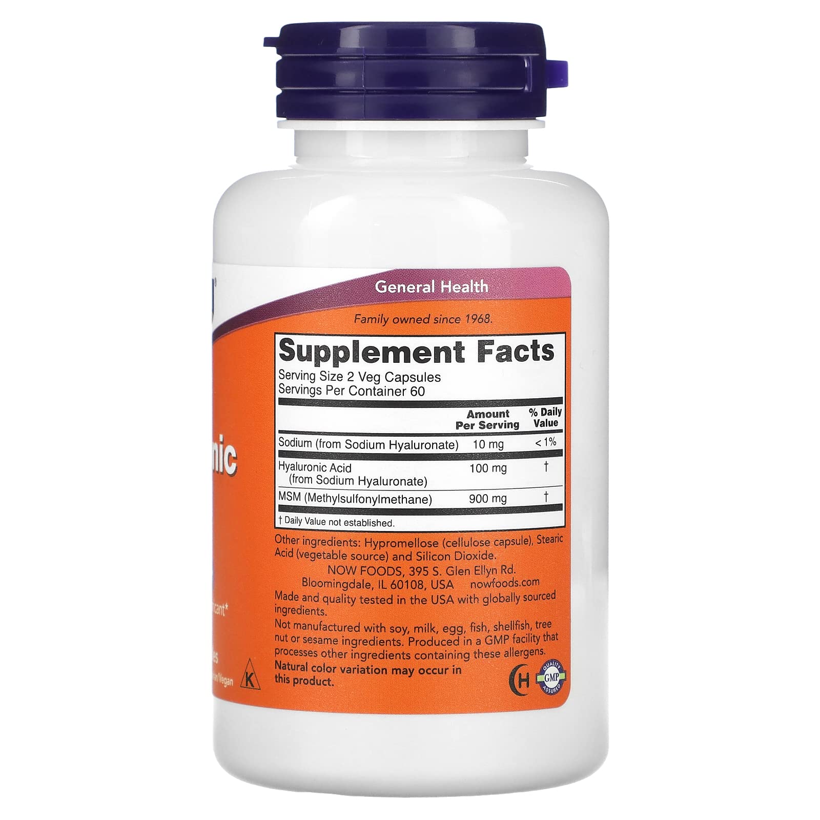 Now Foods, Hyaluronic Acid, 50mg, 120 Veg Capsules - Image 2 thumbnail