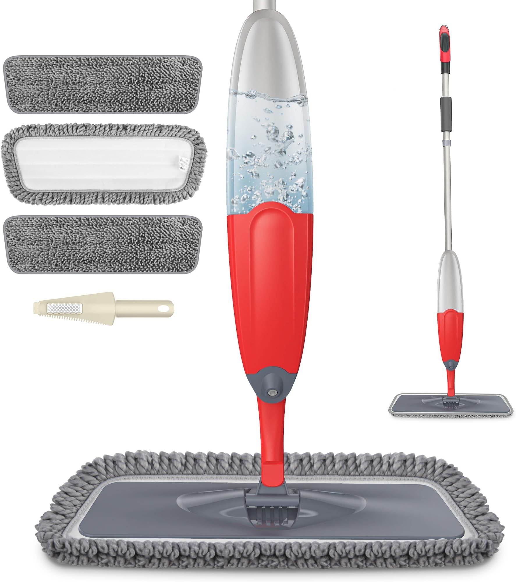 Microfibre Spray Floor Mop HOMTOYOU Dry and Wet Hardwood Floor