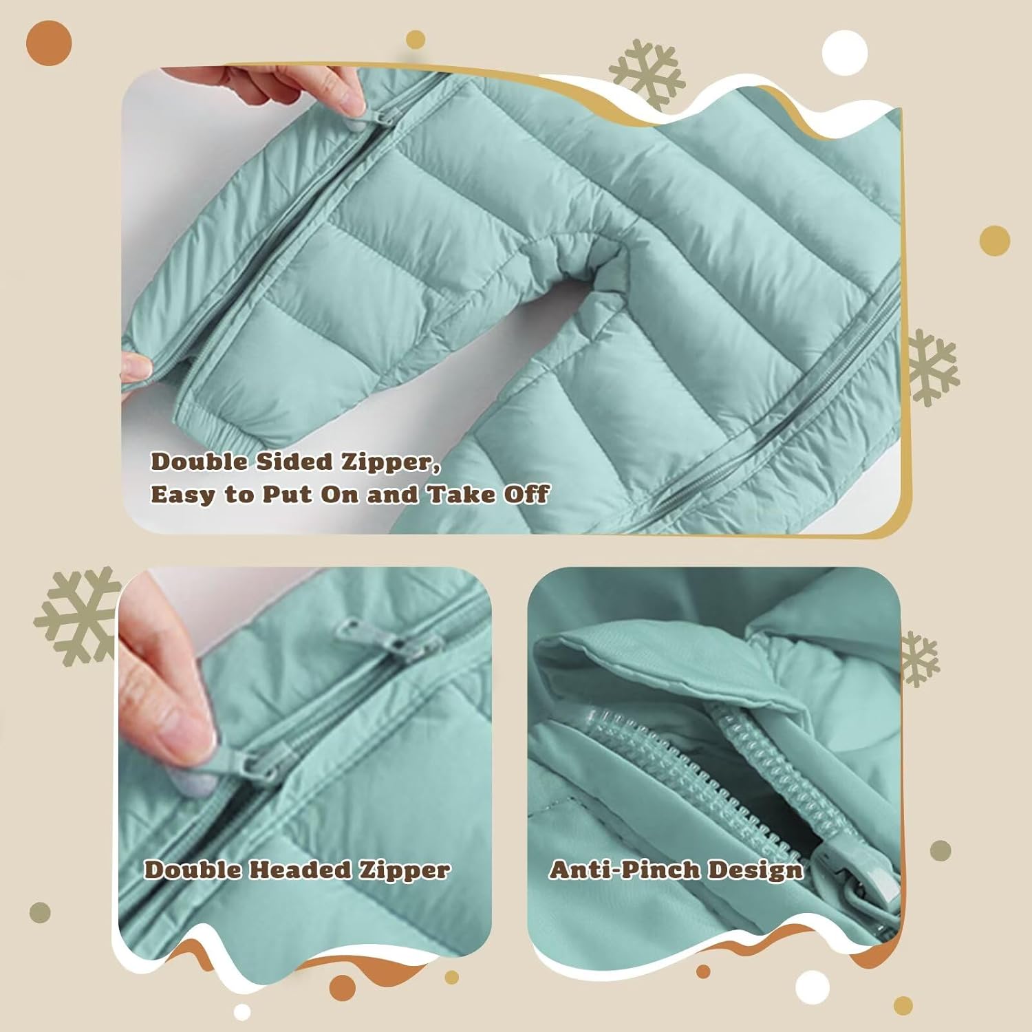 Baby Snowsuit Newborn Winter Unisex Jumpsuit Infant Hooded Double Zipper Romper Girls Boys Warm Outwear