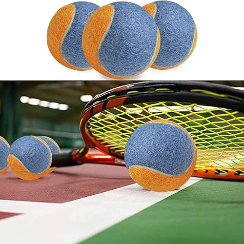 Miniatura 6 de Pelotas de tenis a juego de color naranja y verde, paquete de 10 pelotas de tenis de entrenamiento de presión para principiantes, jugadores novatos,