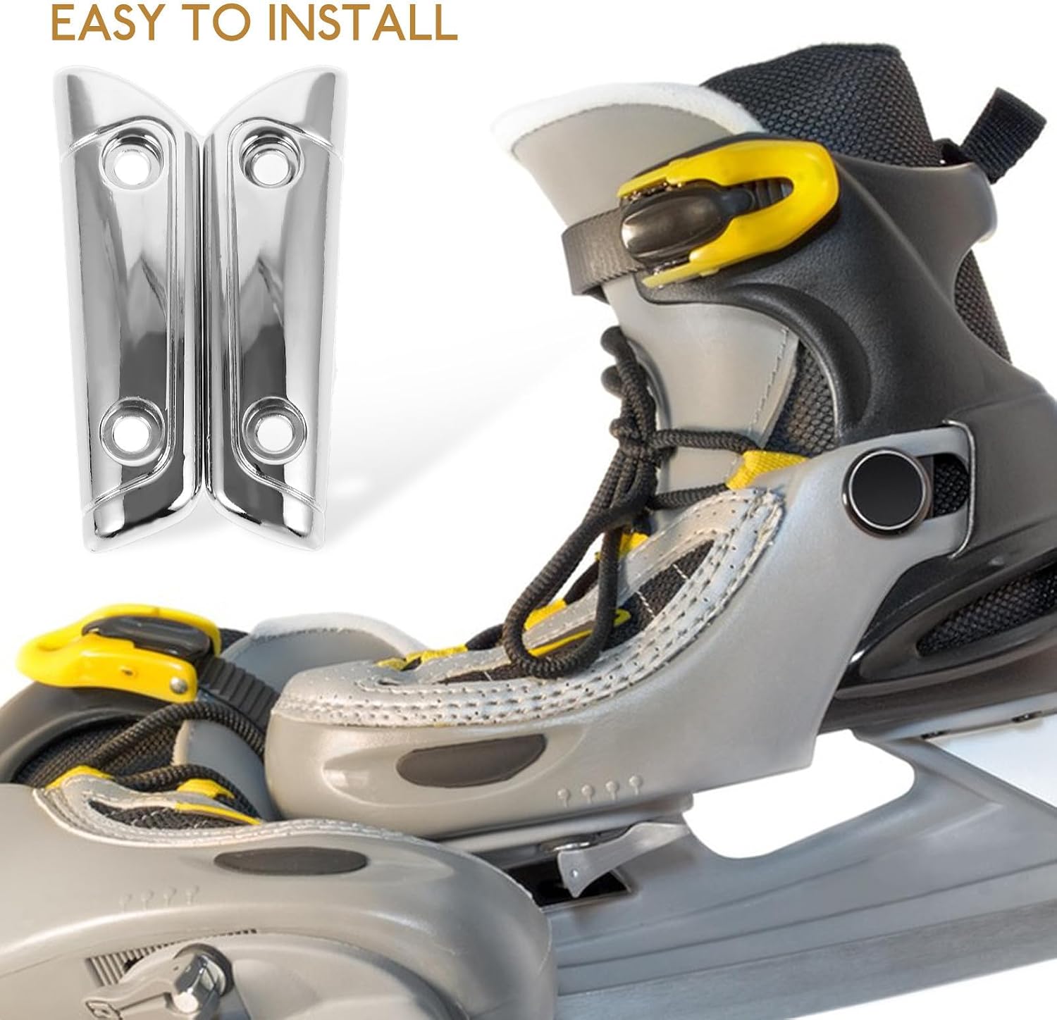 Steel Roller Skate Sheet for Inline Skates with Side Protection and Antiwear Features Easy to Install Silver Boot Protectors for Enhanced Appearance Sturdy Skating Accessories