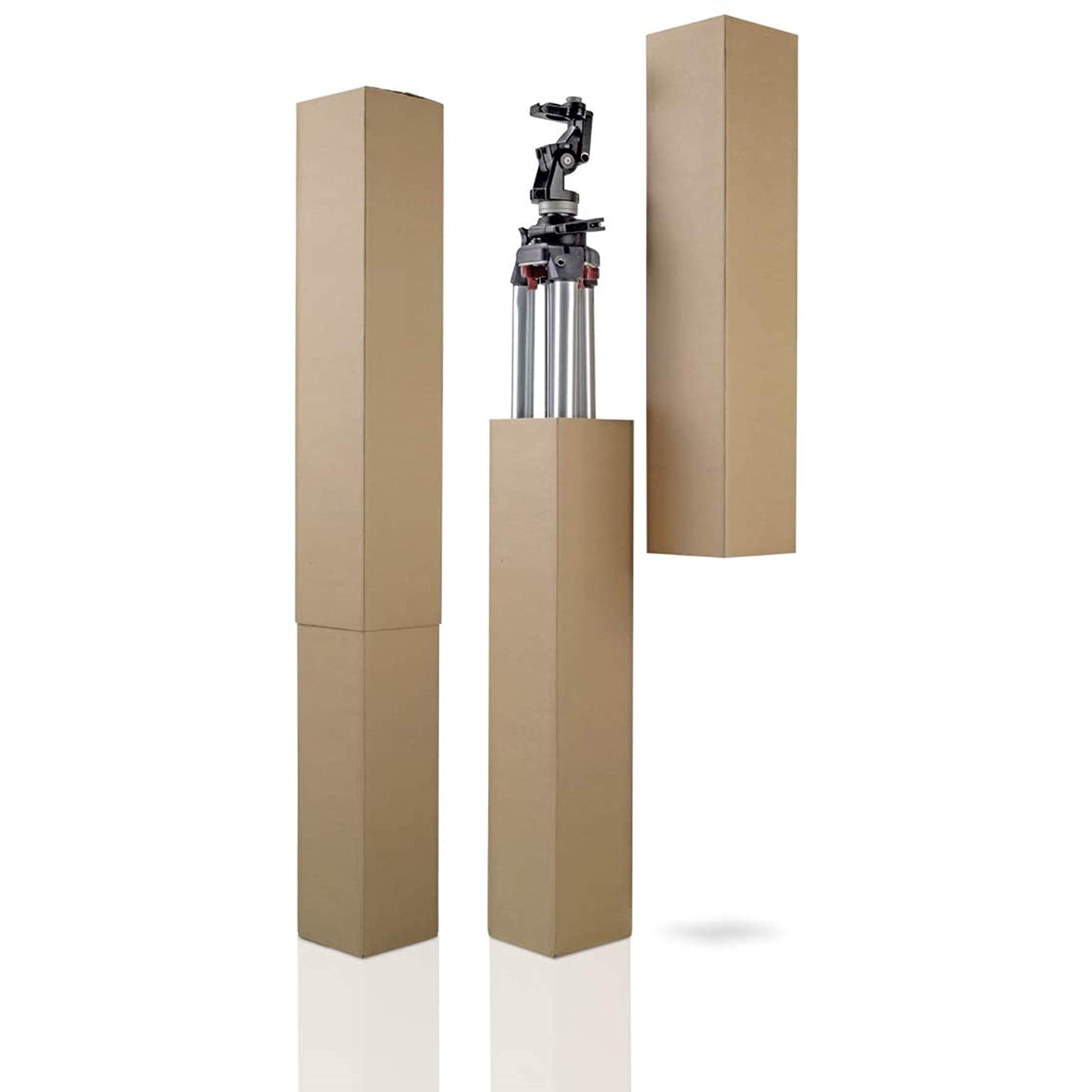 10 Stück Teleskop-Karton zweiteilig 300 x 300 x 1100 mm Braun - Versandhülse lang - Versandkarton individuell erweiterbar - Versand Verpackung für Sonnenschirm, Teppich, Golfschläger & Ski