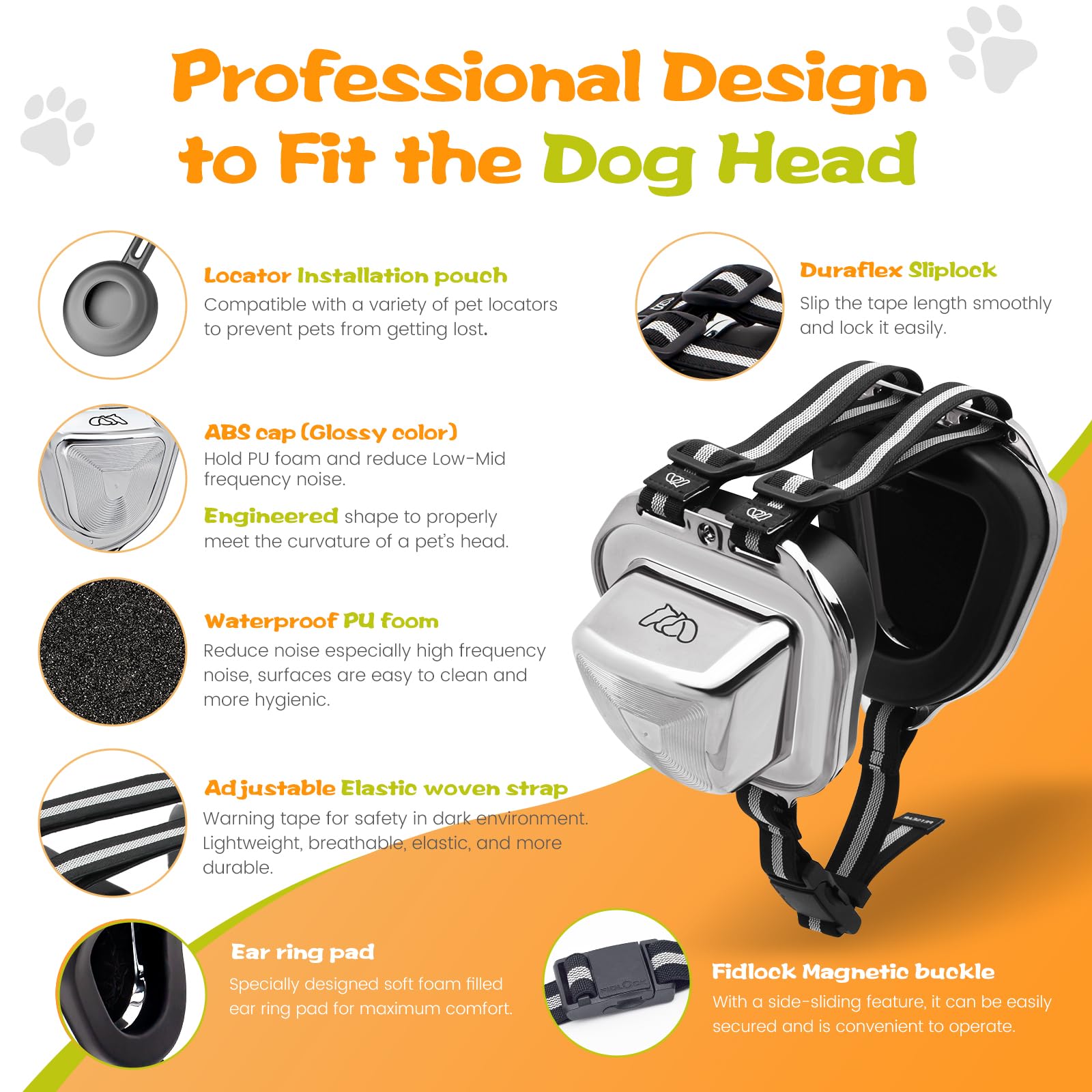 Amazon.co.jp: PetsEar 犬用イヤーマフ ノイズ保護 - 29dB NRR - 不安