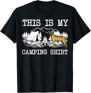 Campfire Cane Corso Dog This Is My Camping T-Shirt