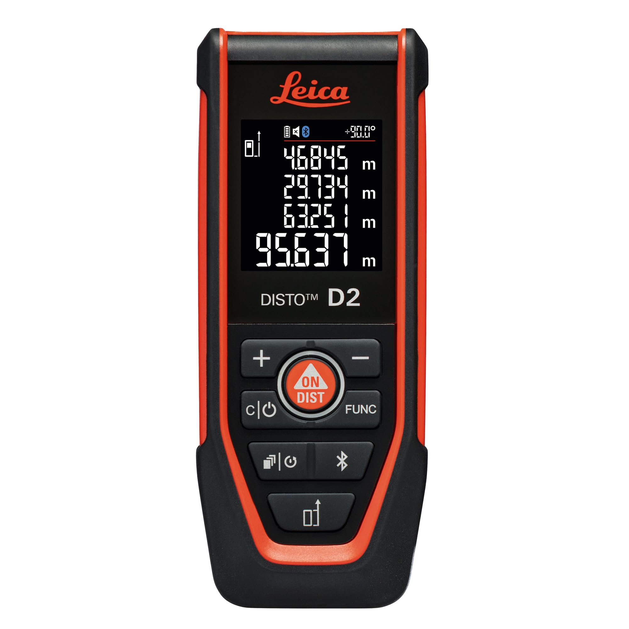 Leica DISTO D2 Smart Laser Tape Measure | 150m Range +-1.5mm Accuracy | Smart Horizontal Mode | Foldable End-Piece Auto-Detection | Bluetooth 6.0 & NFC | Art. No. 986858