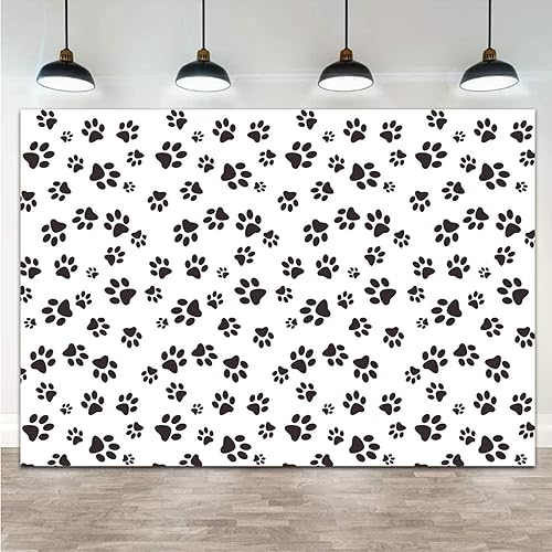 Miniatura 9 de Dibujos animados con temática de pata de cachorro, fondo de fotografía para niños, niños, fiesta de cumpleaños, fondo de foto, baby shower,