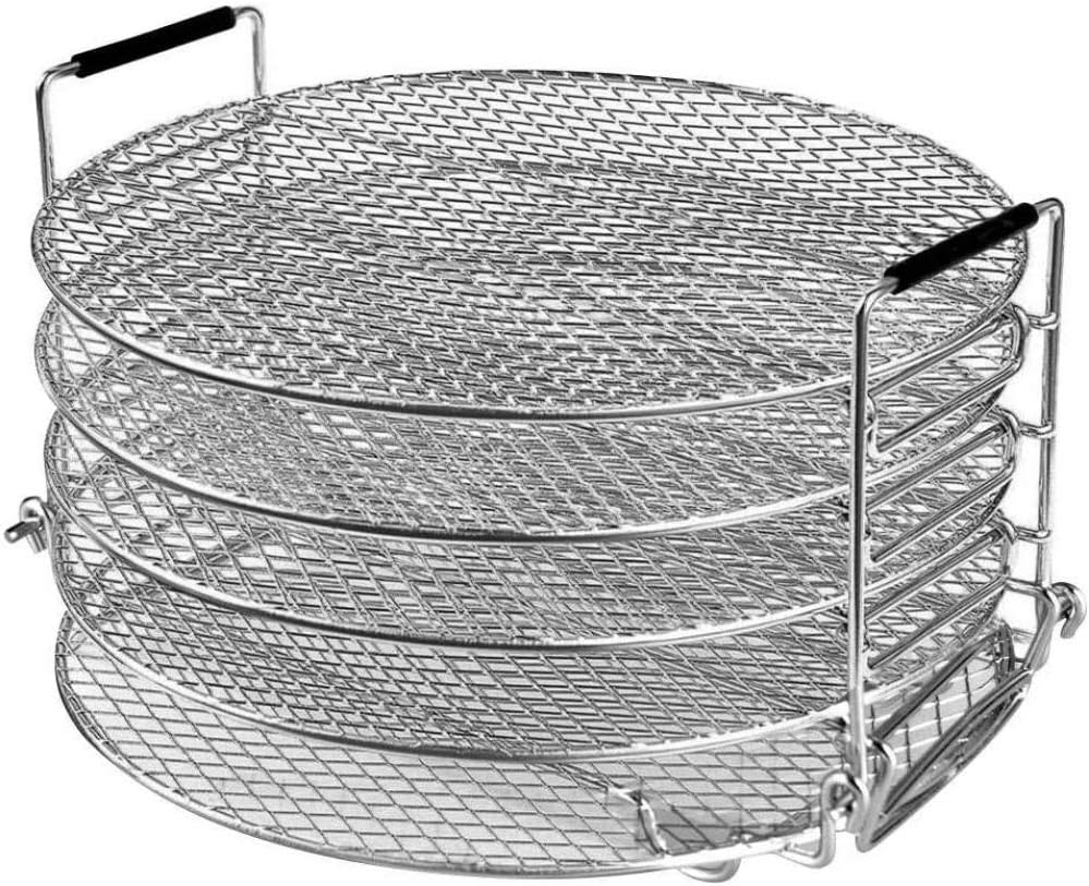 グリル脱水ラック脱水ラック5層スタッカブルステンレス鋼食品乾燥スタンドエアフライヤー圧力鍋用信頼性