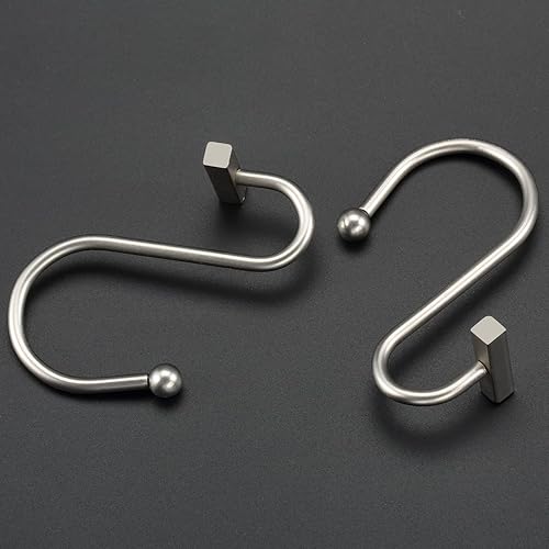 Miniatura 10 de CHICTIE - Ganchos de cortina de ducha de bronce, anillos de cortina de ducha a prueba de óxido para baño, ganchos de ducha decorativos de metal