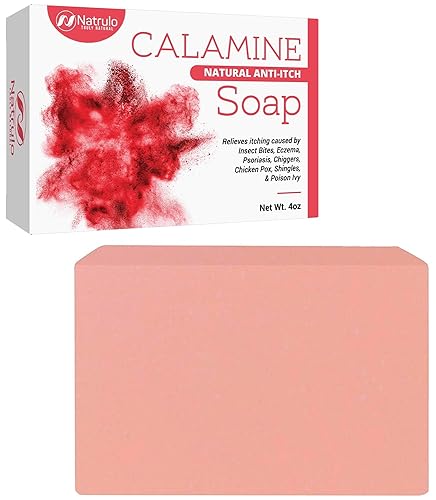 Natrulo Barra de jabón natural instantánea para aliviar la picazón, 4 onzas, calmante, suave, ingredientes naturales para aliviar la picazón en la