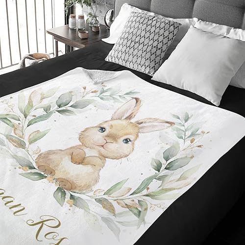 Miniatura 276 de Manta de bebé personalizada con nombre, mantas de bebé de elefante personalizadas para niñas, regalos de bebé, productos para bebés, mantas súper