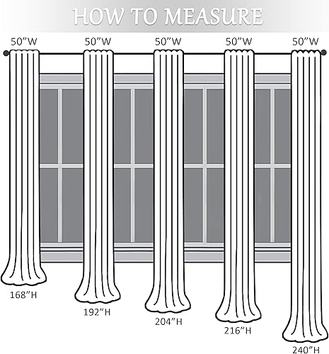 Miniatura 7 de MASWOND Cortina transparente de lino sintético extralarga, techos altos, con bolsillo para barra, paneles de cortina de gasa translúcida