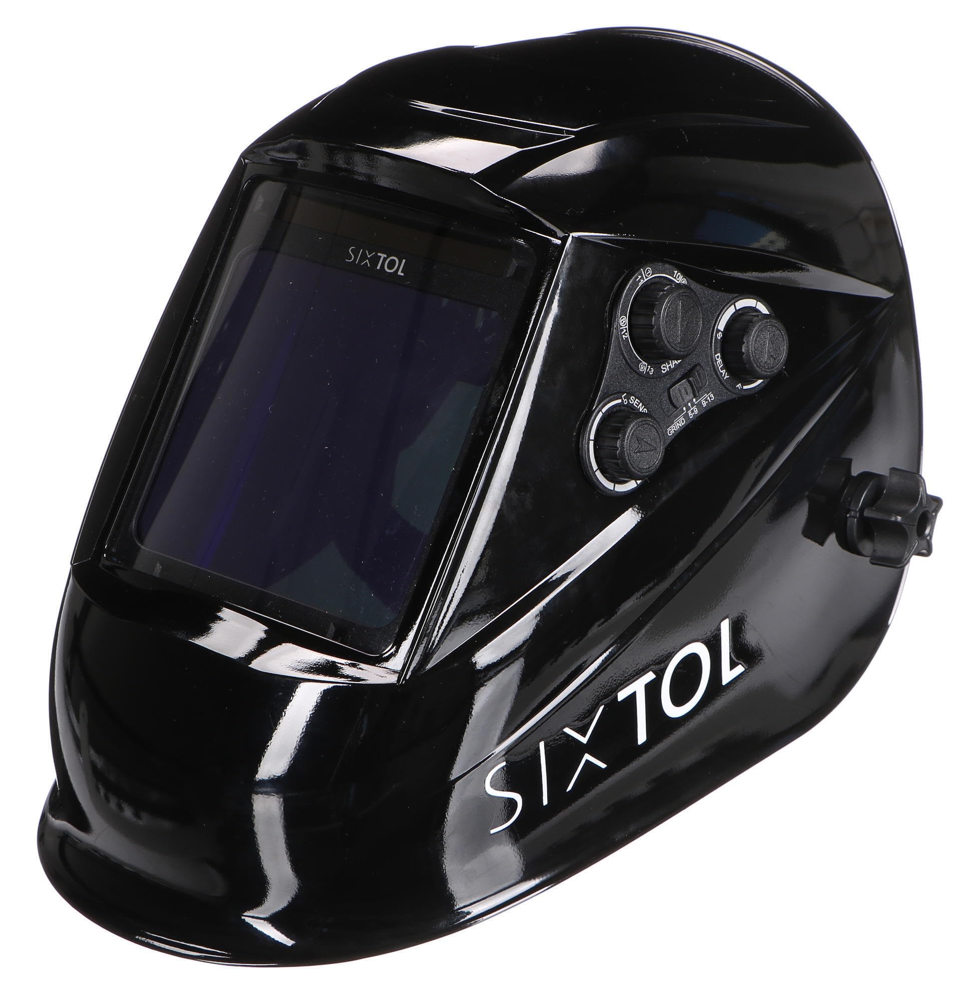 WELDING MASK PRO VIEW | Masque de soudage automatique noir | Grand champ de vision 100×97 mm | Filtre réglable