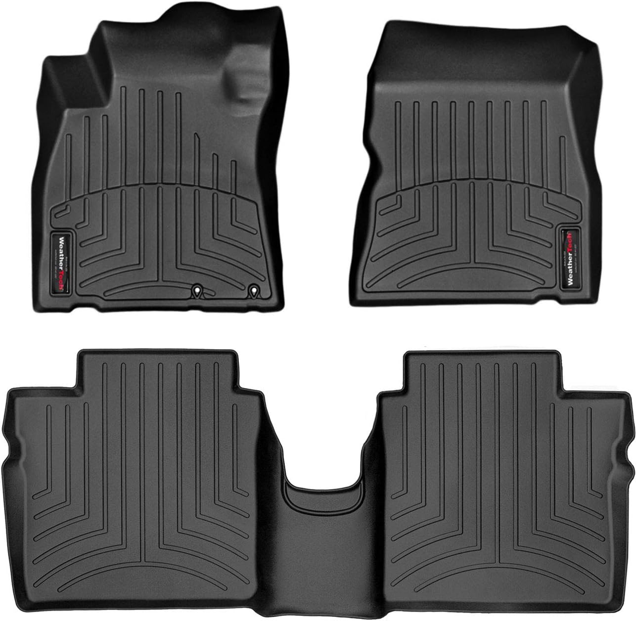 WeatherTech Custom Fit FloorLiners for Nissan Versa, Versa Note, 1st & 2nd Row (445771-444112), Black