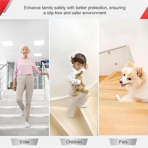 Miniatura 4 de Chesk Cinta de agarre transparente antideslizante para peldaños de escaleras, impermeable, para exterioresinteriores, 2 pulgadas x 30 pies, agarre