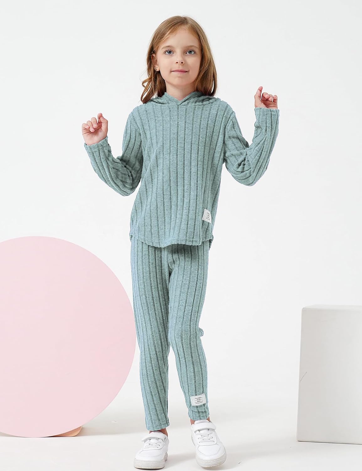 Toddler Girl Fall Clothes Set Warm Sweatshirt Pants Long Sleeve Sweatsuits Winter Hooded Pullover Outfits - Image 3