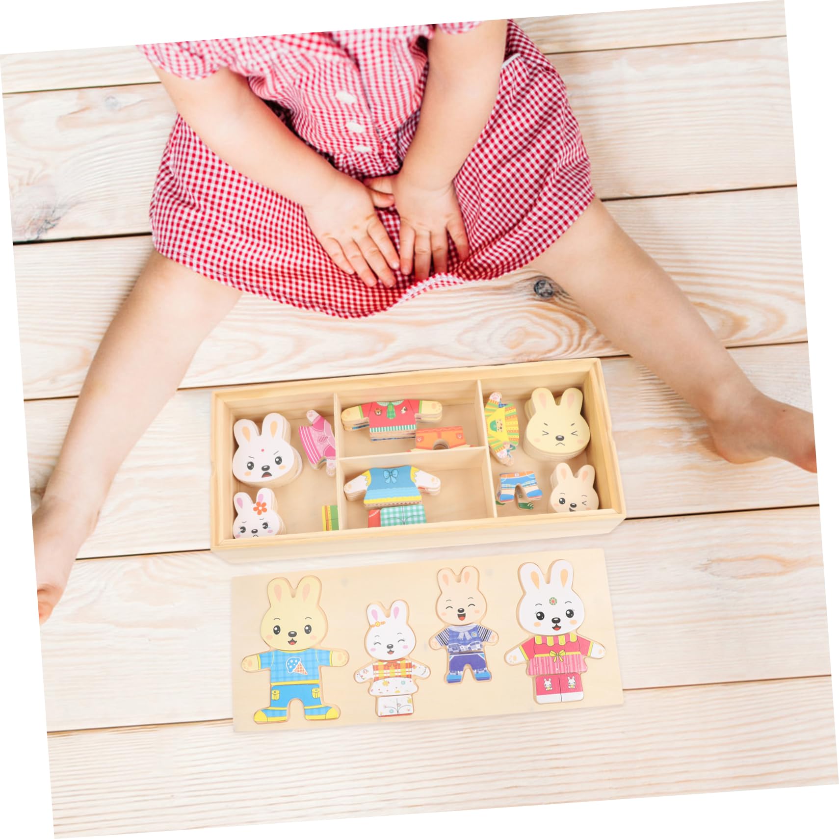 Toddmomy Juego de Madera de Animales para Niños Diseño de Dibujos Animados, Juego Educativo Creativo para Mejorar la Creatividad y Diversión
