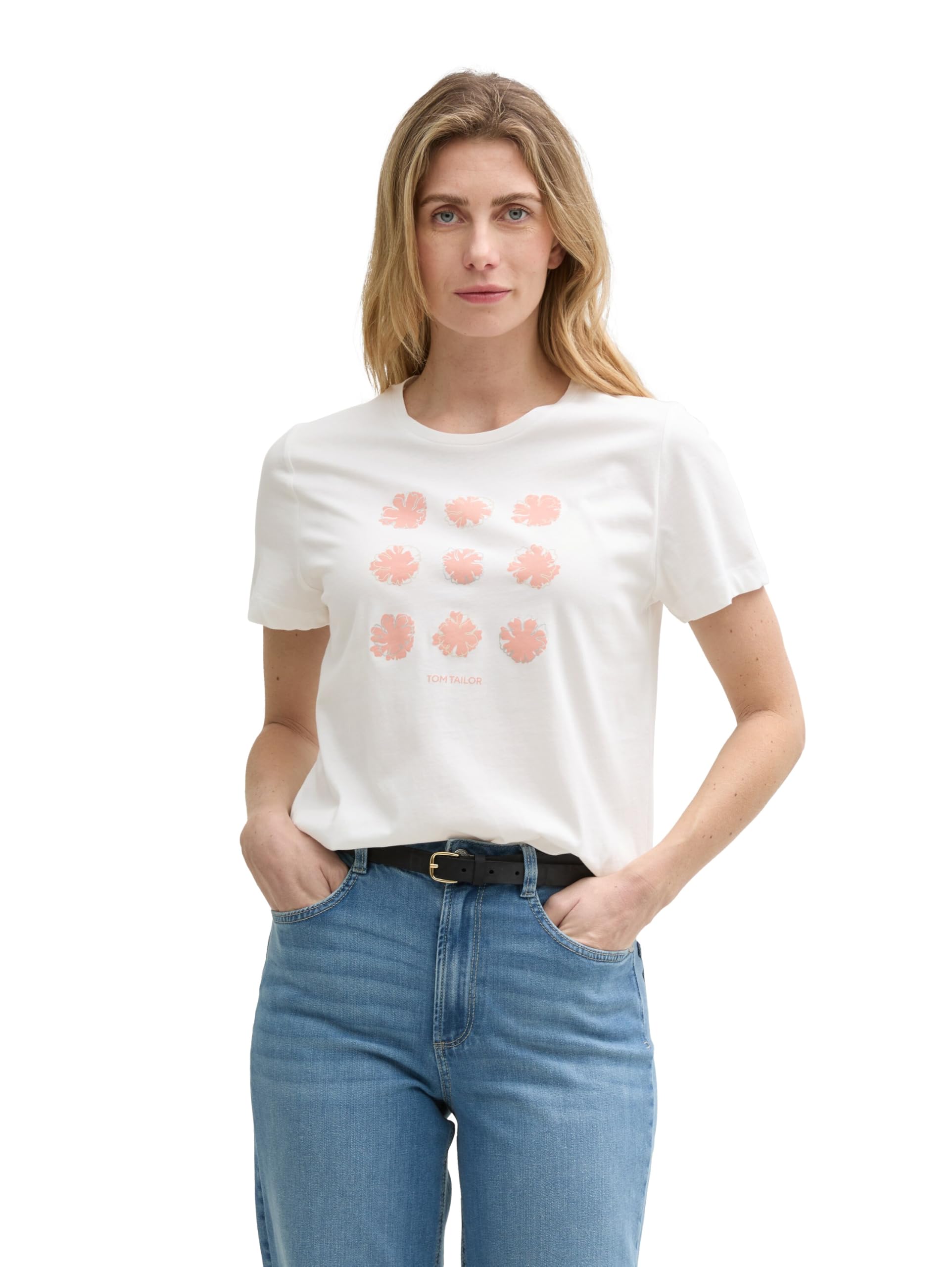 Tom Tailor Damen 1045534 T-Shirt, 10315 - Whisper White, XS EU