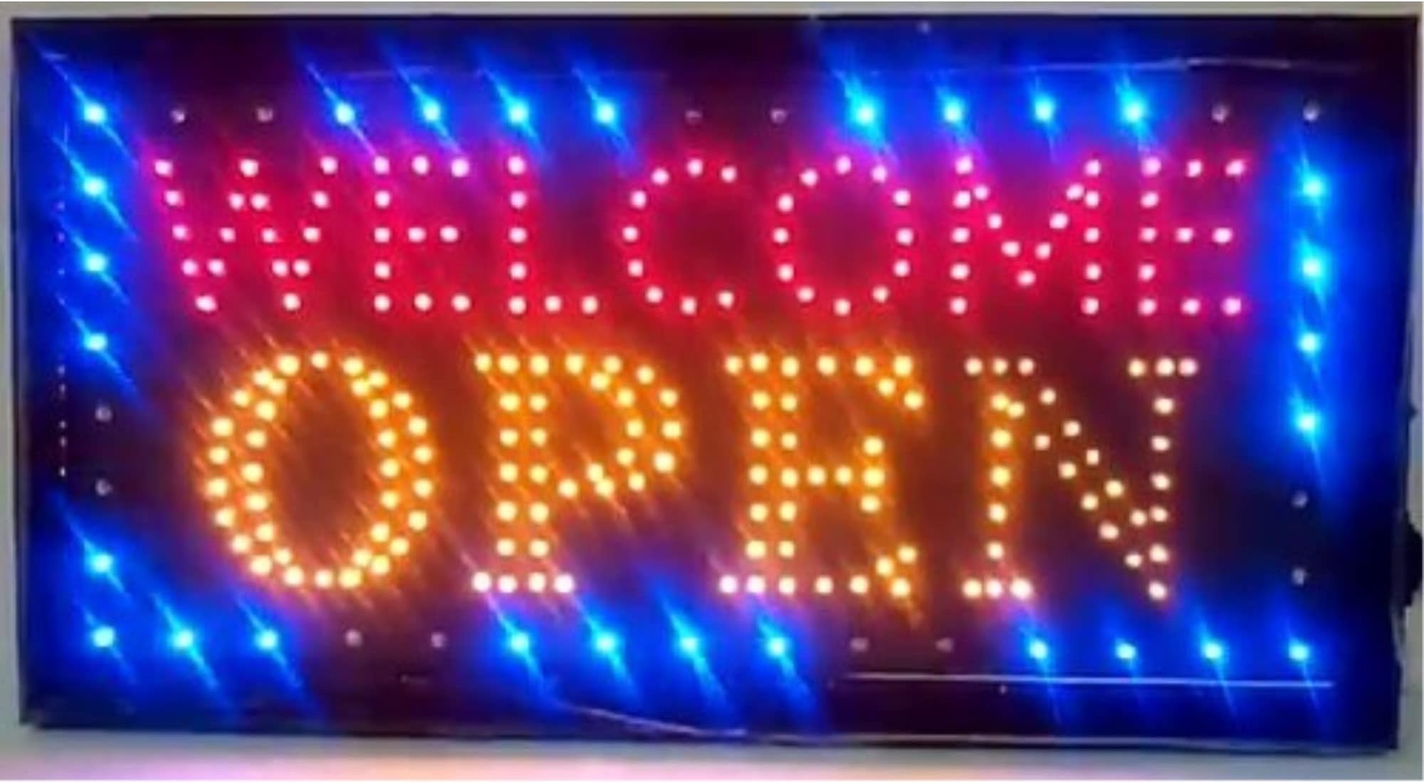 LED Neon Light Welcome Open Sign With Animation On/off and Power On/Off two Switchs for Business By "E Onsale" J08 (Welcome Open J08)