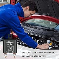 Vista 6 de Nilight 2PC 200A Starter Relay 4 Pin Split Relays Switch 12V Continuous SPST High Current 4 Terminal Car Starter Control w/Copper Wire Lugs for