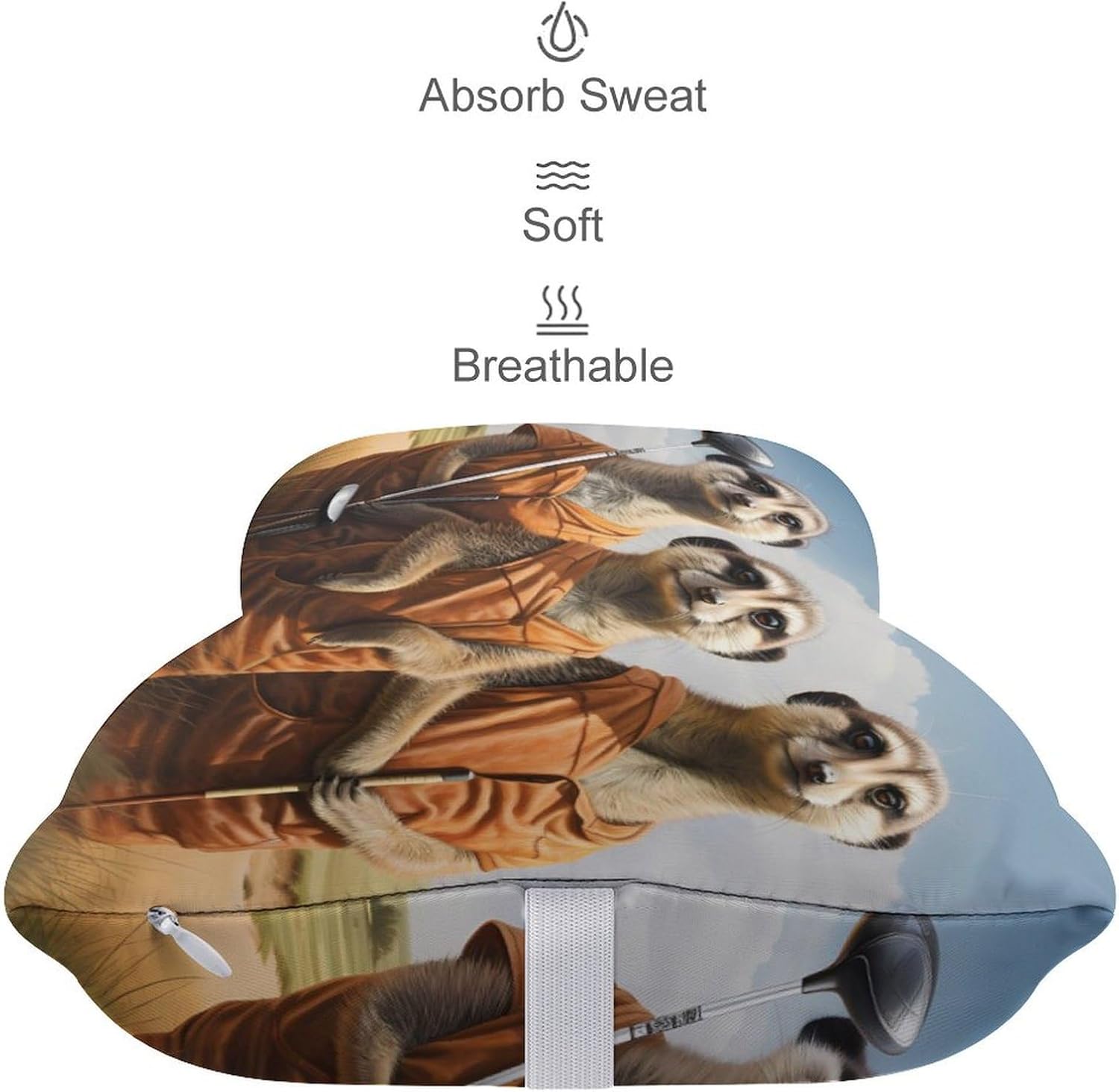 Meerkats Playing Golf 2 Pack Car Neck Pillow Car Headrest Soft Car Pillow for Most Cars