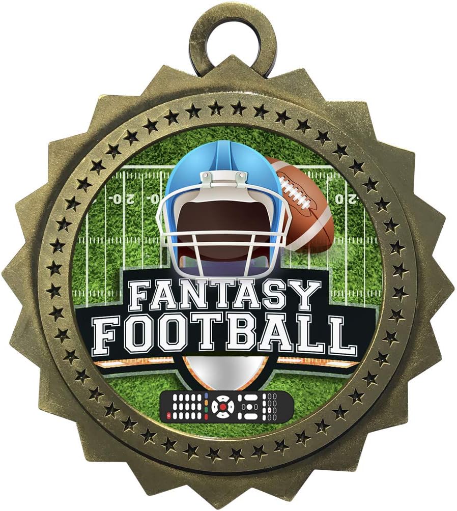 1 to 50 Packs Fantasy Football Gold Medals Trophy Award with Free Custom Engraving D03-EG100