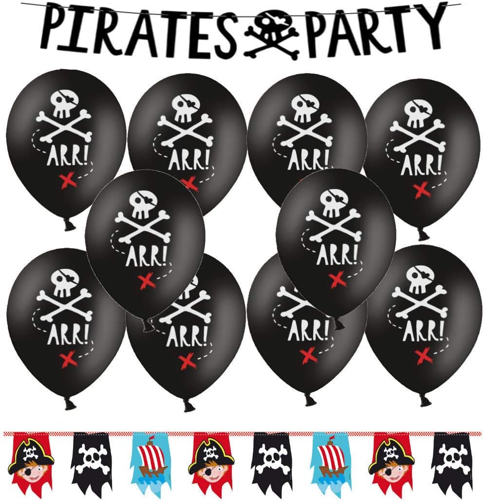 Set Di Decorazioni Per Feste Di Compleanno Per Bambini Pirati (A - Foto 5