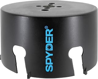 Spyder 4-3/4-Inch Diameter Carbide Tipped Hole Saw, for Fiber Cement Board, Wood, PVC, Plastic, Concrete Block, Ceramic Tile, and More (600047CF)