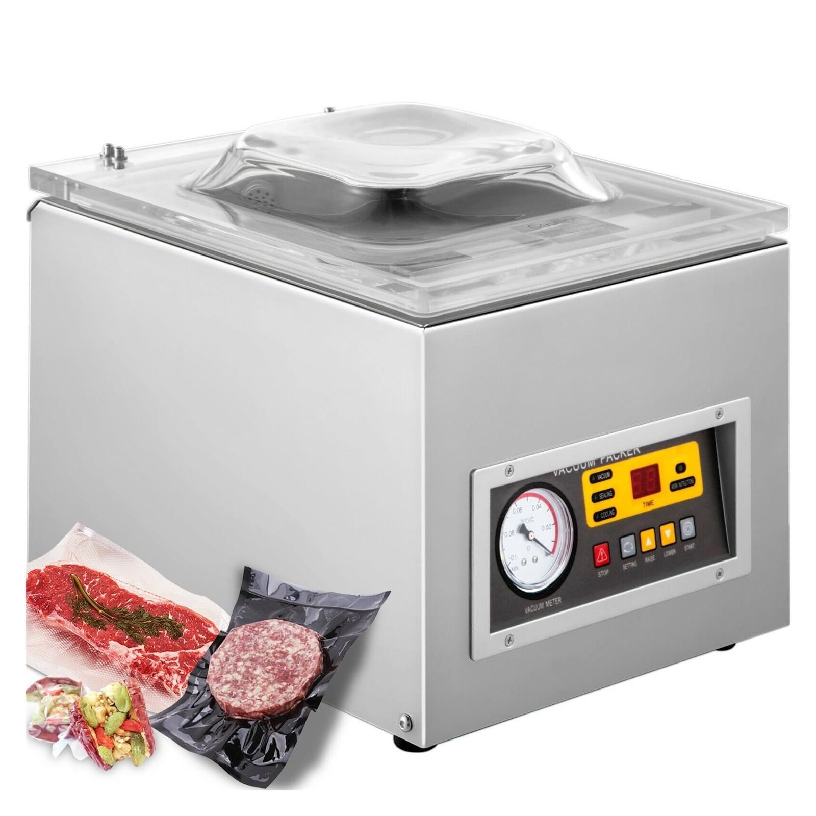 Vacuum Sealing Machine Commercial Automatic Sealer Kitchen Storage DZ-260S 120W Commercial Vacuum Sealer Packing Machine