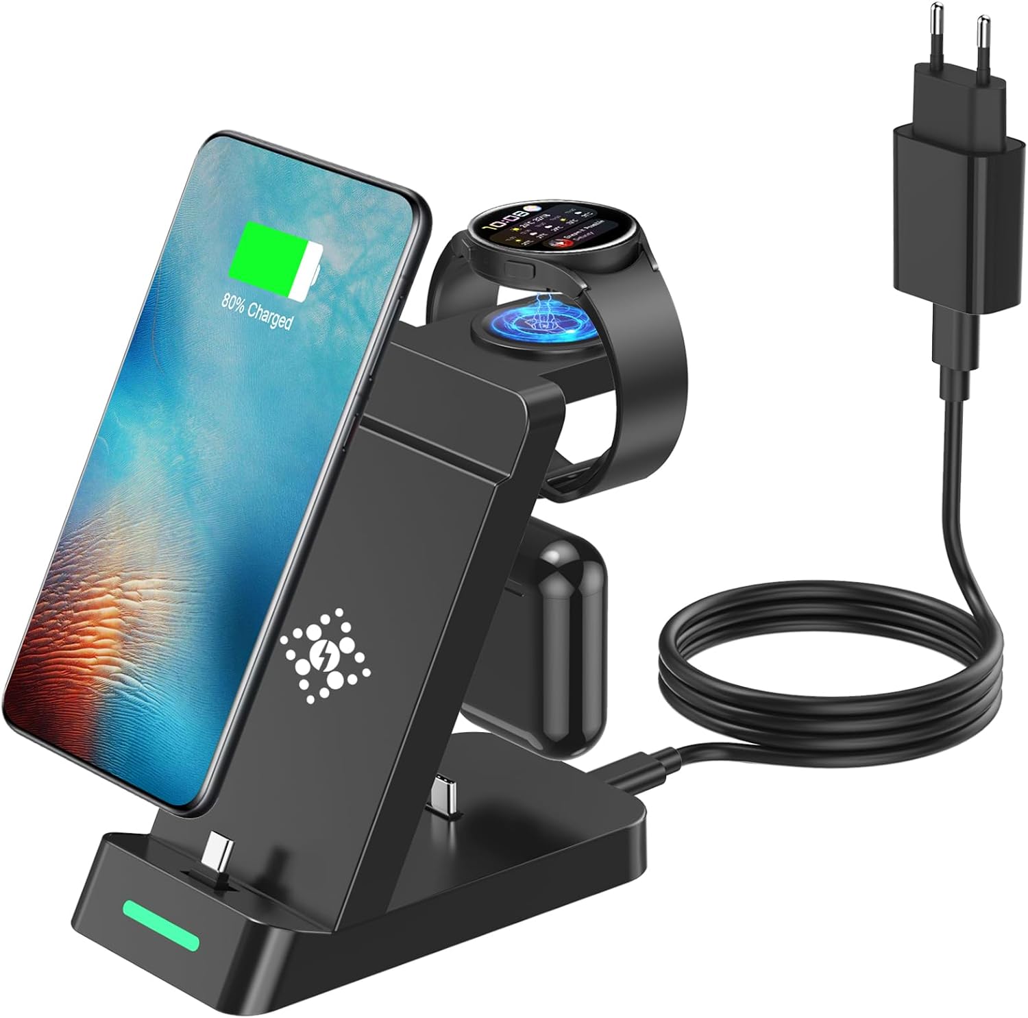 Samsung Galaxy Z Flip 3 Induktives Laden Wireless Charger 3 in 1 Ladestation for Samsung S23/S22/S21/Z Flip