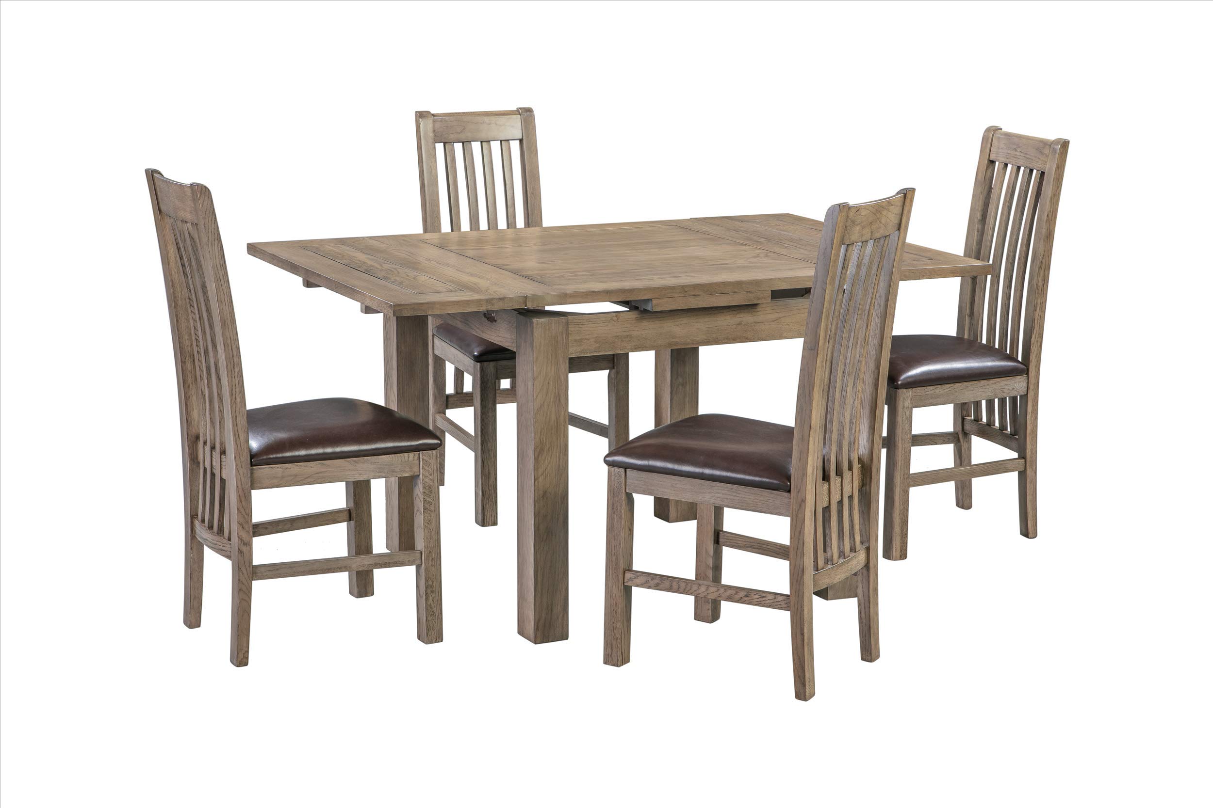 Buy Trithi Furniture Hillsboro American Solid Oak Extendable Table and