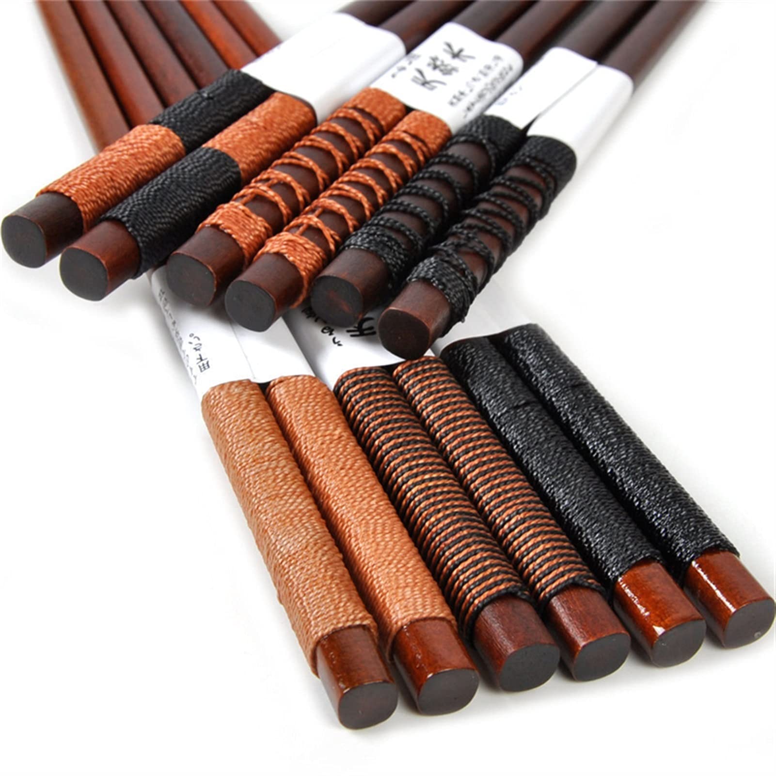 6 paires/set baguettes en bois à la main classique japonais bois naturel châtaignier bois sushi nourriture chinoise cuisine cockts