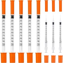 100-Pack, 1ml Liquid Transfer with 29G Fine Tip Precision Measuring Tools 13mm Long, Laboratory Accessories, Individually Sealed Packaging 100