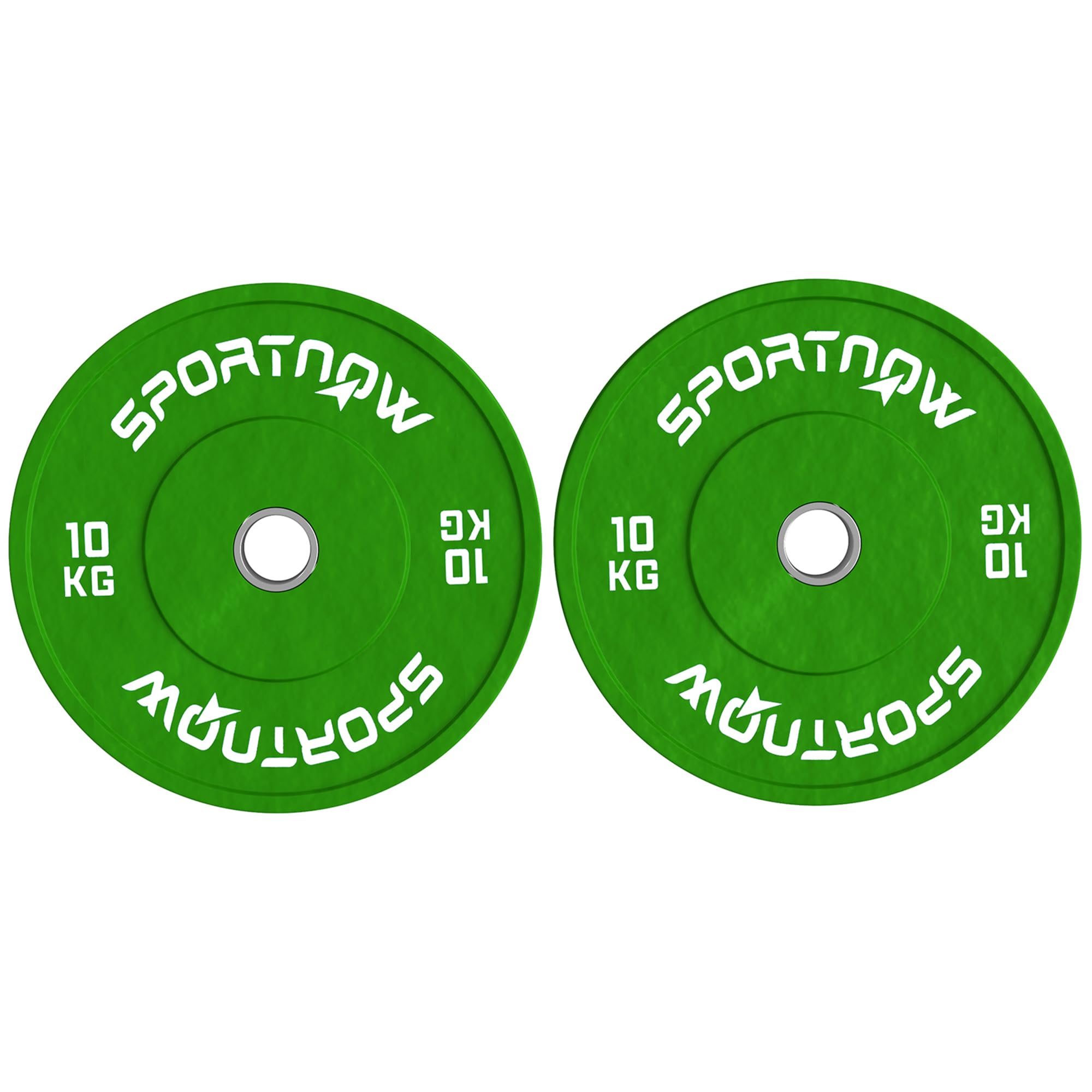 SPORTNOW Set 2 Dischi Pesi 2x5/10/20 kg in Gomma, Dischi per Palestra e Casa con Foro da 5 cm per Manubri e Bilancieri
