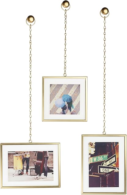 Umbra Fotochain, Multi Picture Frames for the Wall, Matbrass,16 x 20