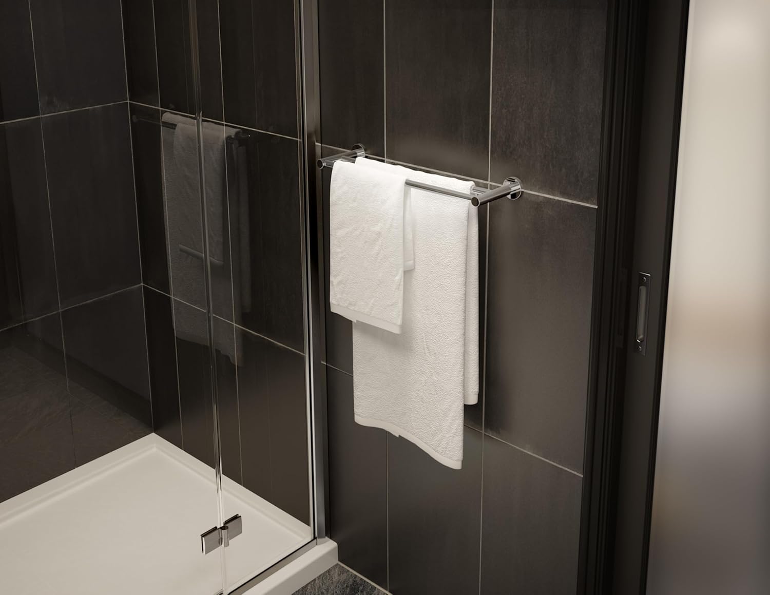 Symmons 353DTB-18-BBZ Dia 18 in. Double Towel Bar in Brushed Bronze