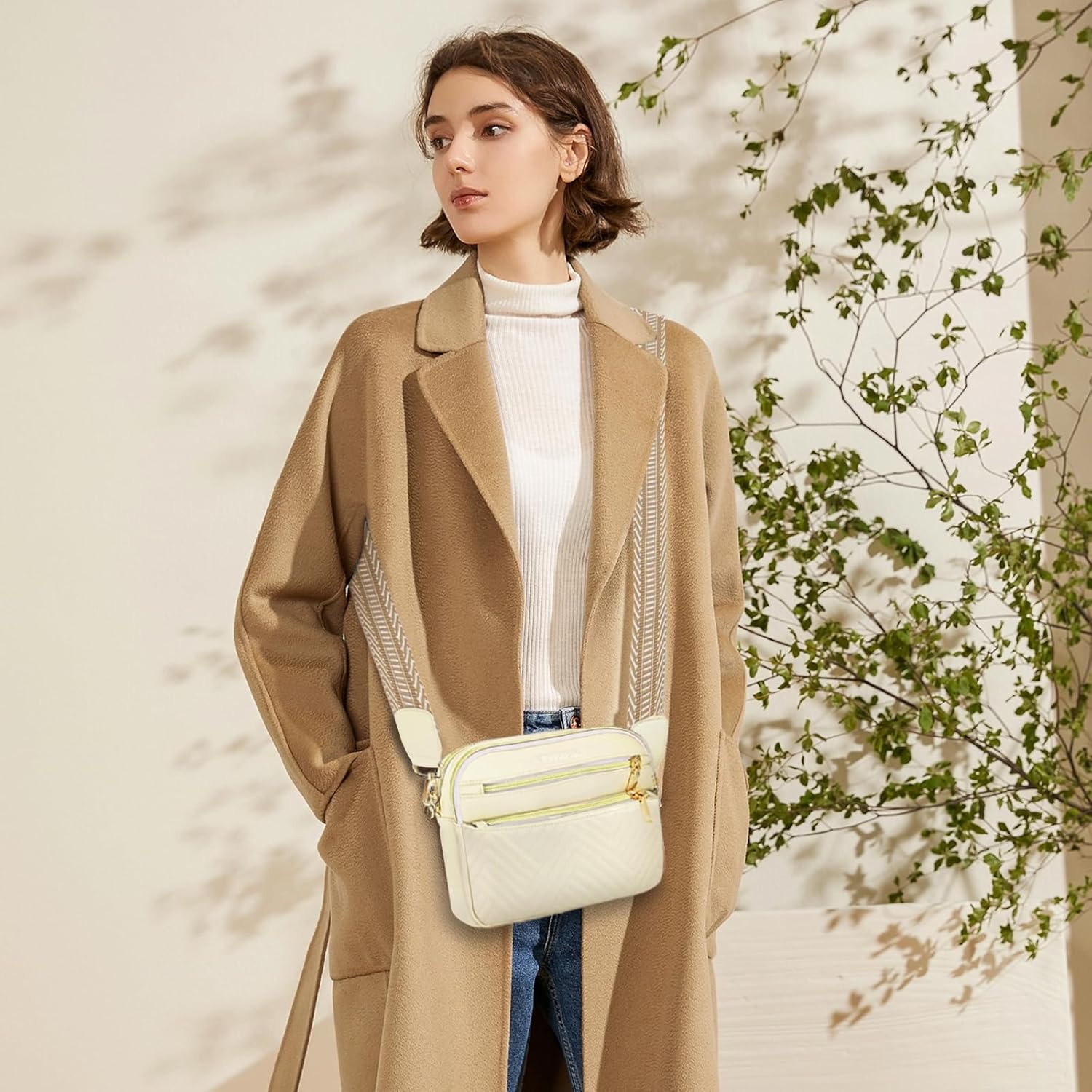 printe Small Crossbody Bags for Women, Vegan Leather Trendy Purses for Women, Travel Handbags with Adjustable Shoulder Strap - Image 2