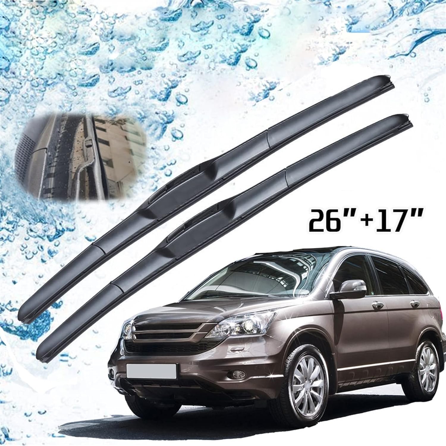 Car Front Windshield Windscreen Wiper Blade Brushes Cutter U J Hook,For Honda CR-V CRV 2007 2008 2009 2010 2011 Accessories