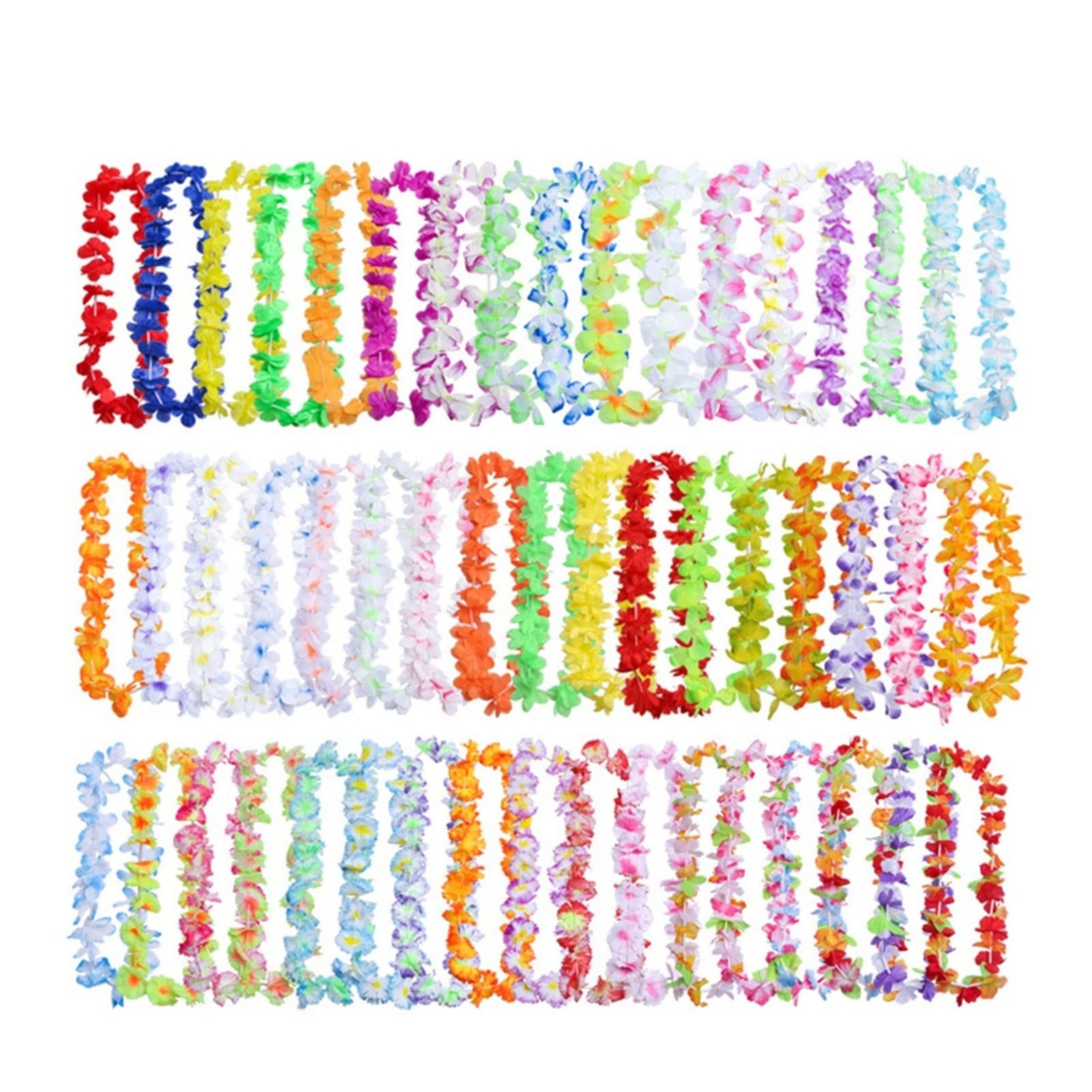 TOORU TRUSTTWO 50pcs Corona Hawaiana Hawaiian Leis Garland Collar Artificial Flores de Hawai Leis Suministros Suministros DE Fiesta BEACHE Fun The New