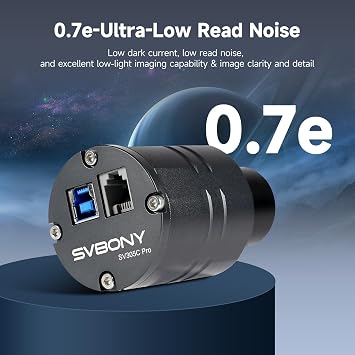 SVBONY SV305C Pro Telescope Camera, USB 3.0 High-Speed, 2MP IMX662 Sensor | 128MB DDR Buffer, 1.25 CMOS Astrophotography Planetary Camera, ST4 Guiding Interface Guide Camera, for Astrophotography
