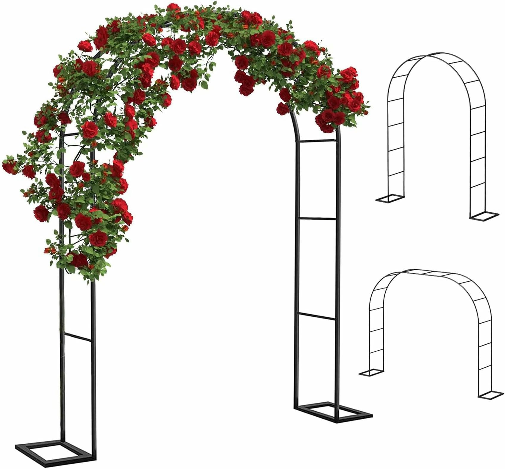 Arc de jardin en métal pour guider la pousse des rosiers grimpants