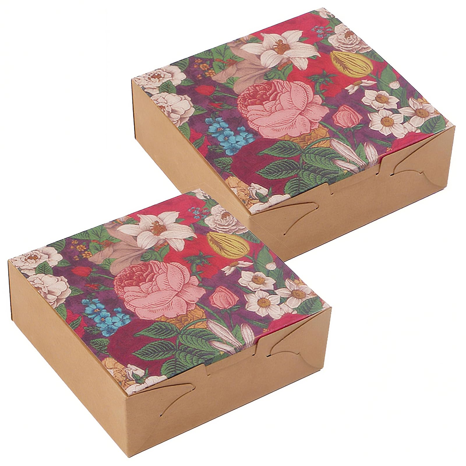 Allbusky 20PCS Paper Treat Gift Boxes, Pastry Cookie Biscuit Cake Boxes, Paper Takeaway Food Boxes, Homemade Baking Goods Muffin Chocolate Brownies Gifting Boxes