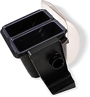 Vista 2 de San Jamar Mini Dome Condiment Bar 2 Compartnment with Dome Lid for Kitchen, Bar, And Restaurants, Plastic, 1 Quart, Black