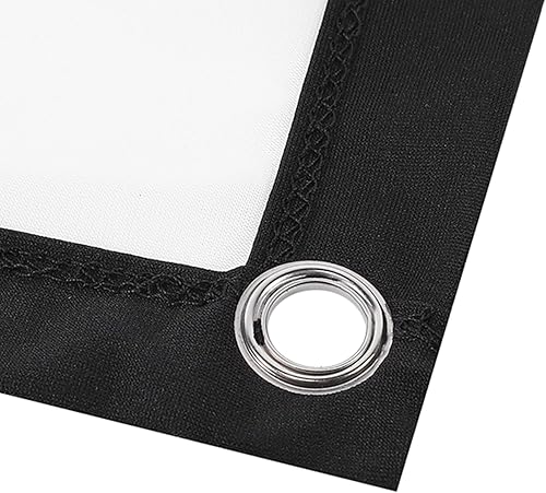 Miniatura 8 de Pissente Portable Projector Screen, 169 Foldable HD Projection Curtain with Punching Holes for Home Theater Outdoor Movie, White Polyester Material