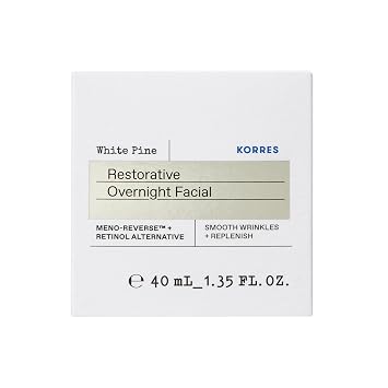KORRES White Pine Meno-Reverse Night Cream, Retinol Alternative, 1.35 Fl Oz | Overnight Repair, For Mature & Post-Menopausal Skin, Smoothing & Hydrating, Boosts Skin Texture, Retinol Alternative