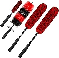 Vista 1 de Cepillo limpiador de ruedas, cepillo de barril de rueda, cepillo largo de limpieza de llantas de automóvil, cepillo de cerdas suaves, cepillo