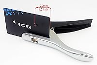 Vista 5 de Perforadora de mano de 1/4 de pulgada y 0.236 in en forma de estrella de metal plateado resistente de un solo agujero para tarjetas