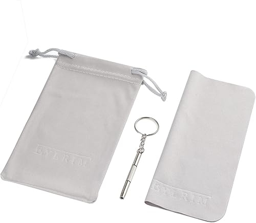 Miniatura 7 de Eylrim Gafas redondas con bloqueo de luz azul para mujeres y hombres, lentes circulares transparentes con marco de metal, sin receta